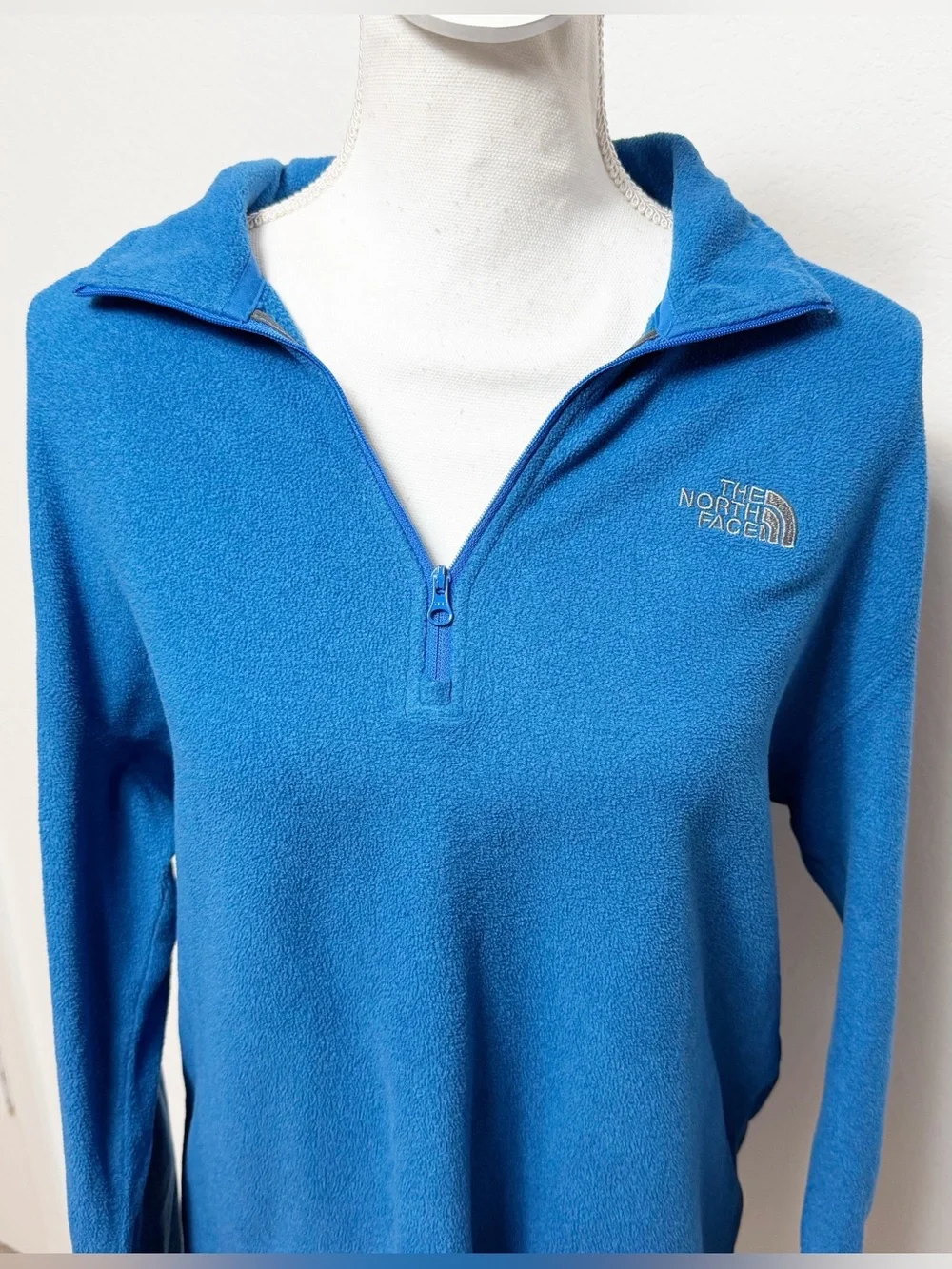 The North Face Classic 1/4 Zip Fleece Jacket Men's Medium Blue